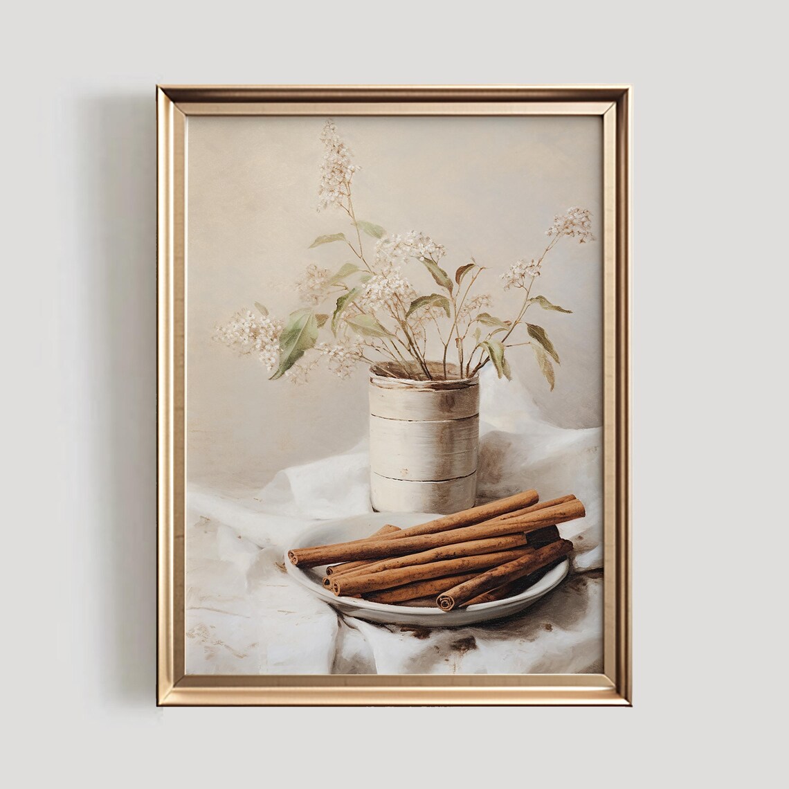 Country Kitchen Cinnamon Sticks Vintage Fall Art Print