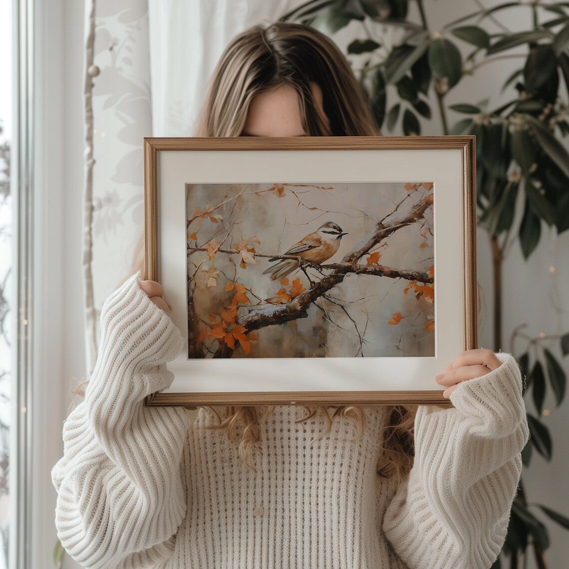 Fall Bird Print, Autumn Nature Home Decor - Image 2