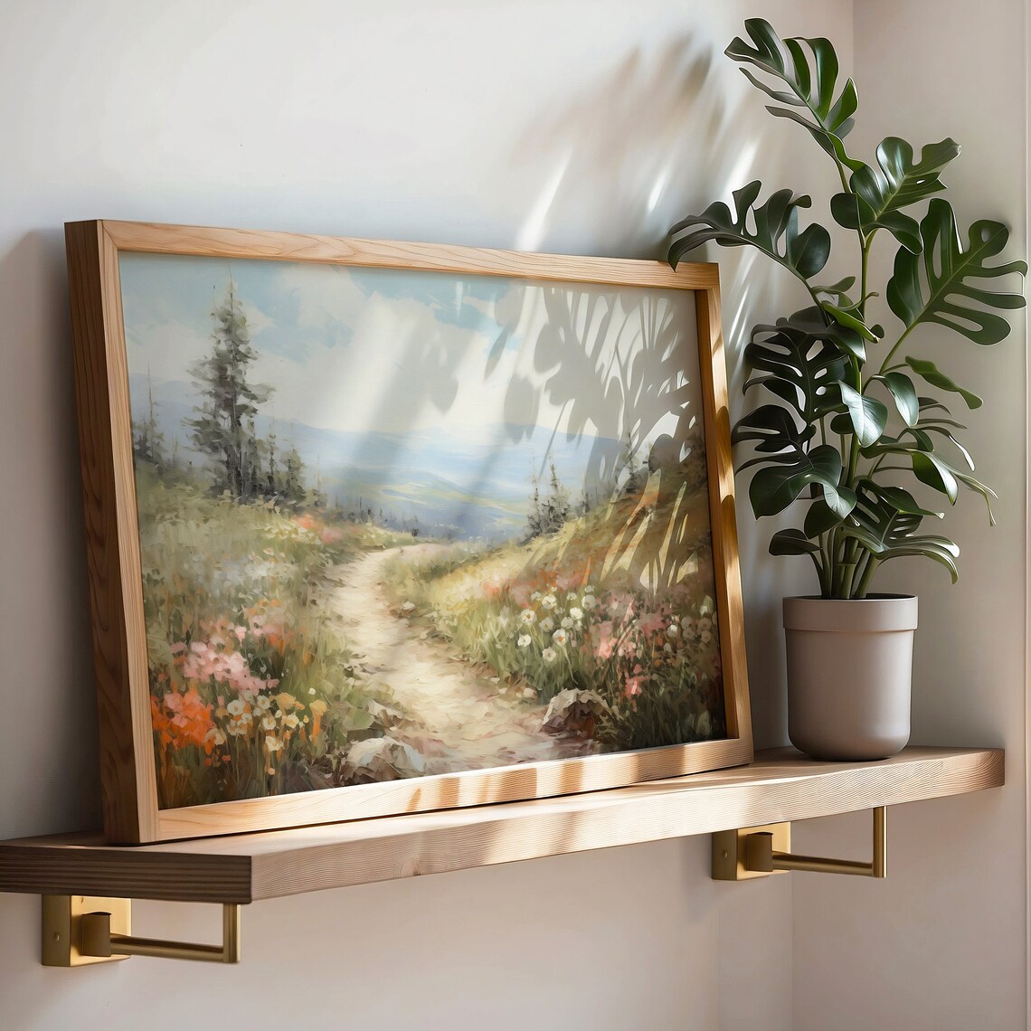 Spring Wildflower Landscape, Vintage Travel Poster - Image 2