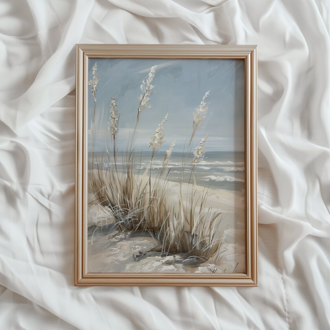 Ocean Beach Bathroom Wall Art Poster Print
