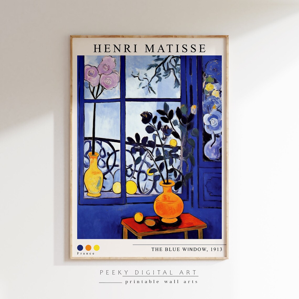 Henri Matisse The Blue Window 1913 Floral Fauvist Art Poster - Image 2