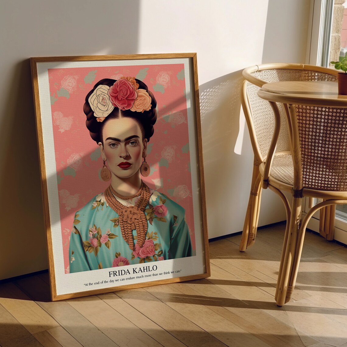 Frida Kahlo Portrait Inspirational Quote Art Print - Image 2