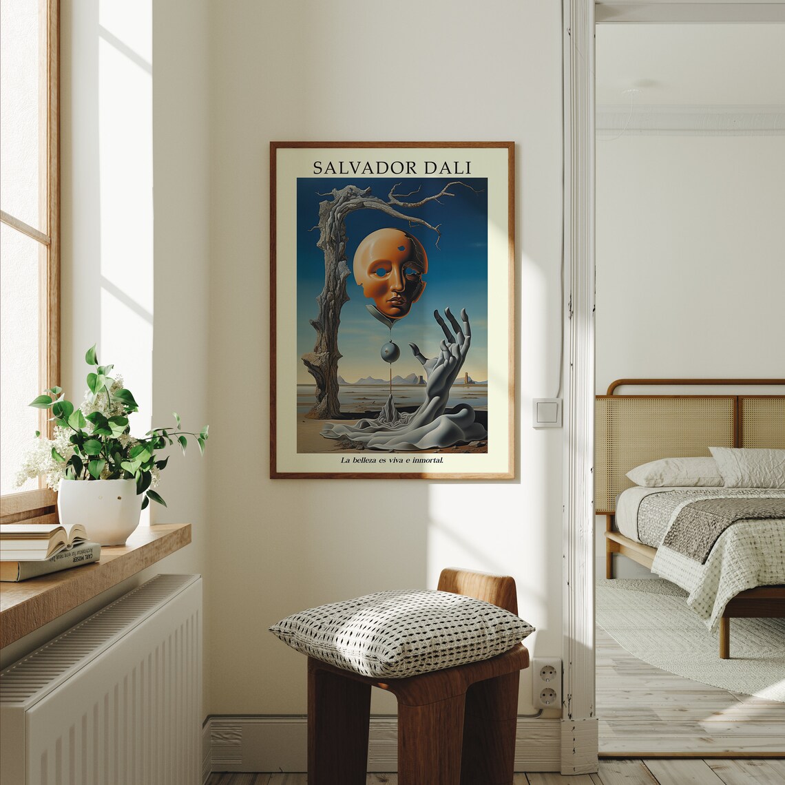 Salvador Dali Floating Mask Dream Hand Surrealist Museum Art Poster - Image 2