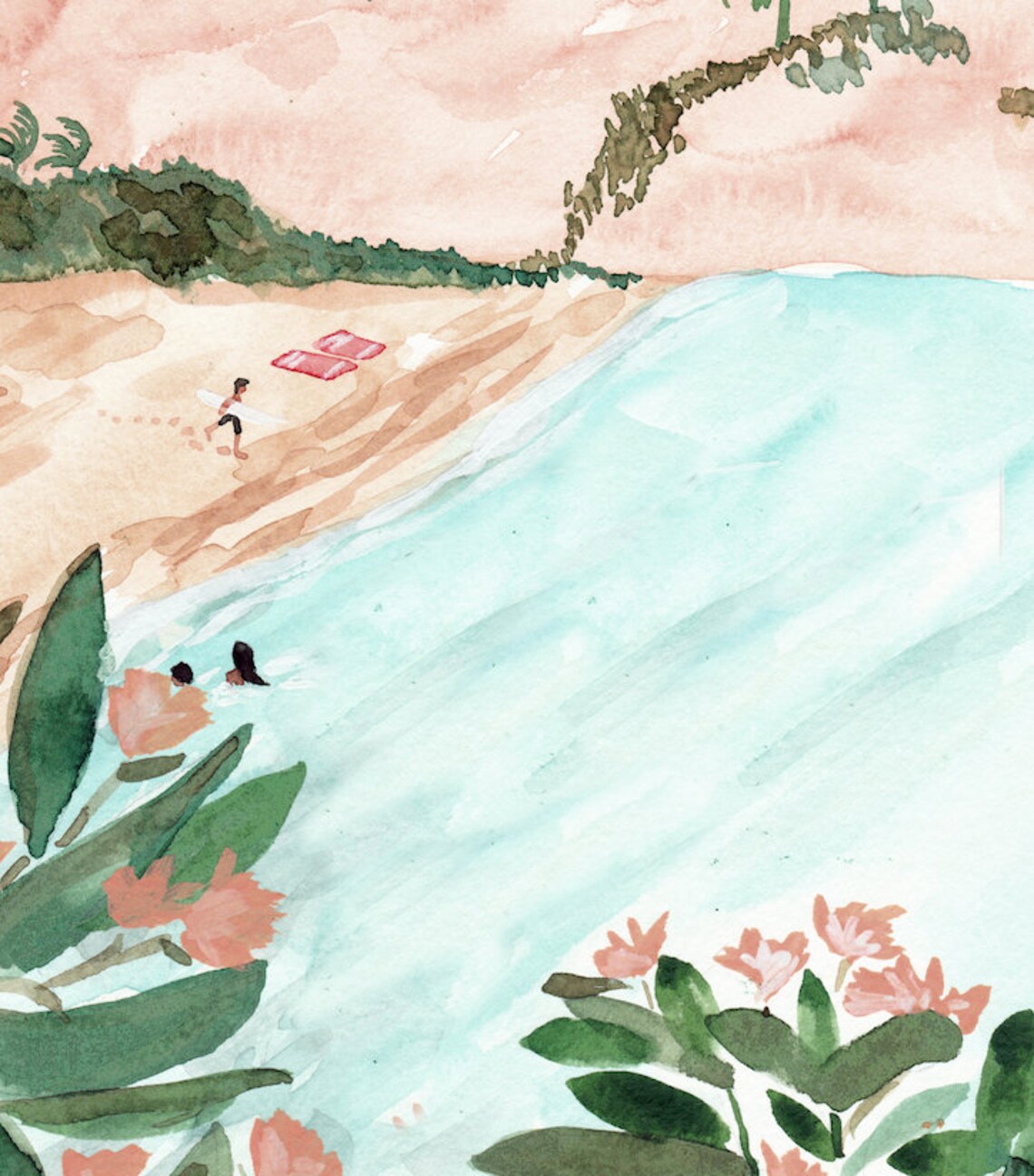 Beach Day Art Print, Sabina Fenn Illustration - Image 2