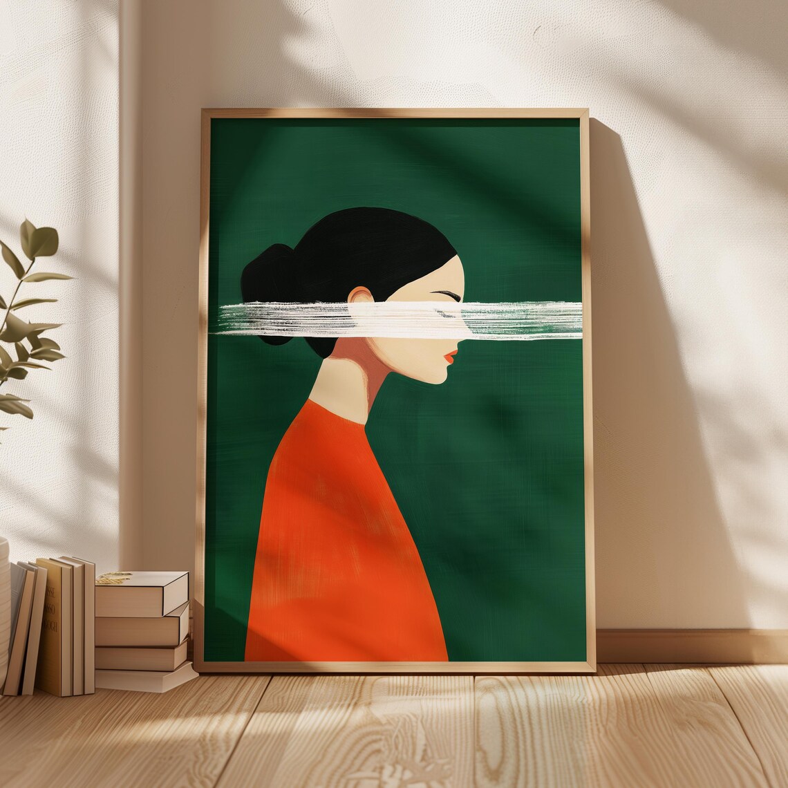 Abstract Portrait Of Woman, Modern Vibrant Art Print