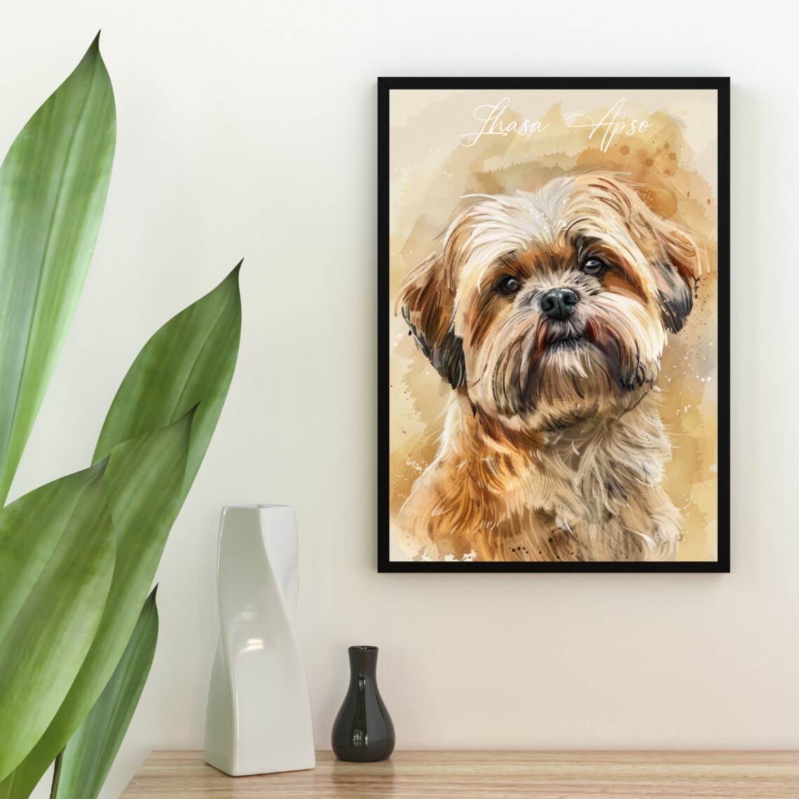 Lhasa Apso Watercolor Dog Poster Art Print - Image 2