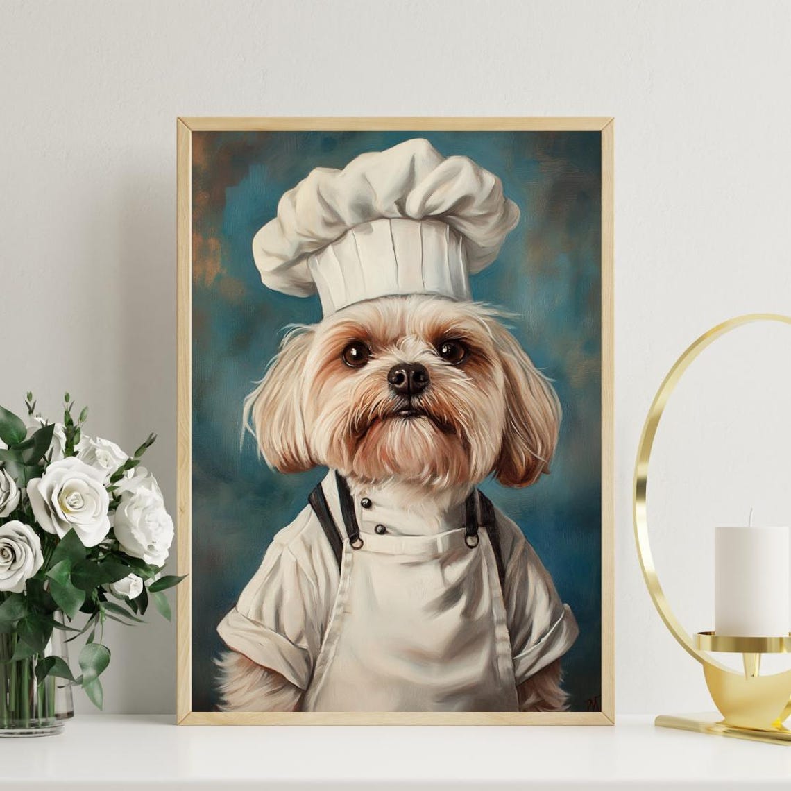 Havanese Chef Dog Portrait Poster Funny Small Breed Kitchen Decor Gift - Image 3