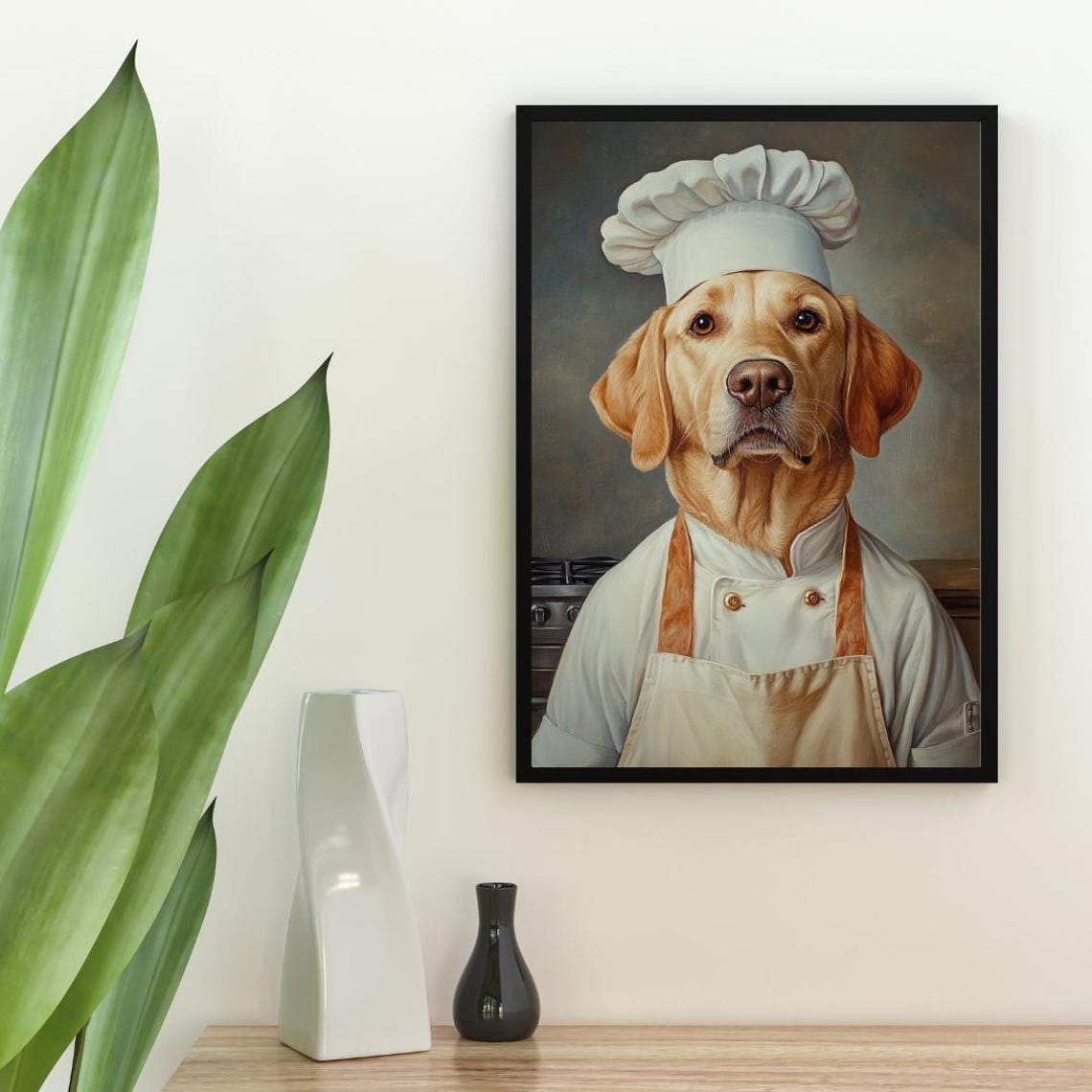 Labrador Retriever Chef Dog Portrait Poster Funny Kitchen Decor Gift - Image 2
