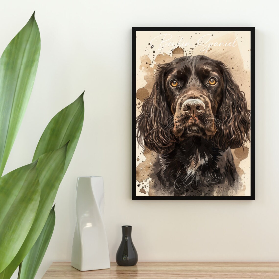 Boykin Spaniel Watercolor Dog Portrait Poster for Dog Lovers Gift - Image 2