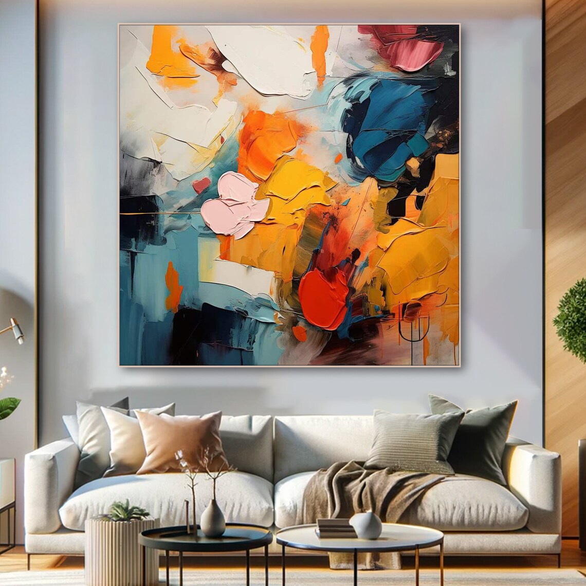 Dancing Petals, Modern Abstract Flower Art Print - Image 4