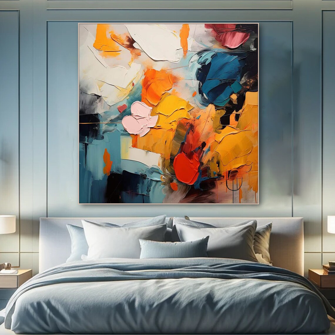 Dancing Petals, Modern Abstract Flower Art Print - Image 5