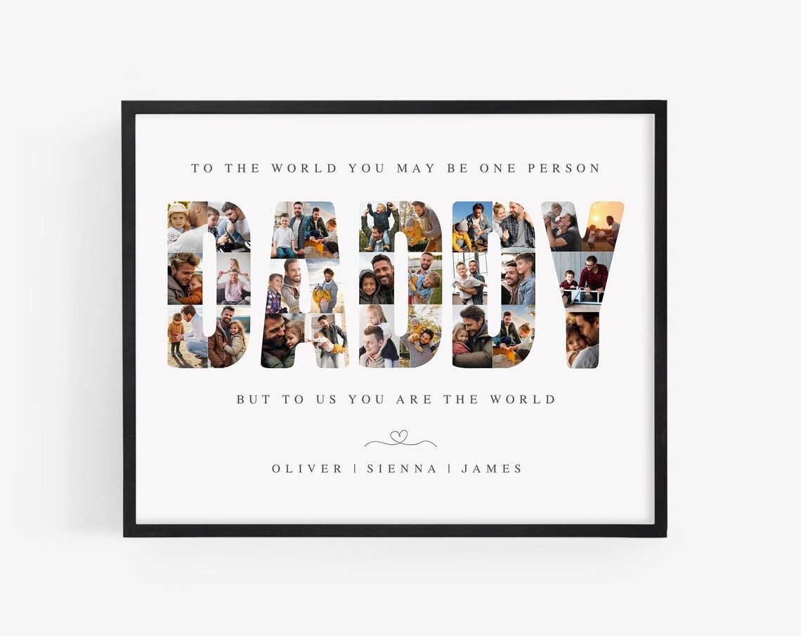 Daddy Photo Collage Template, Gift For Dad - Image 5