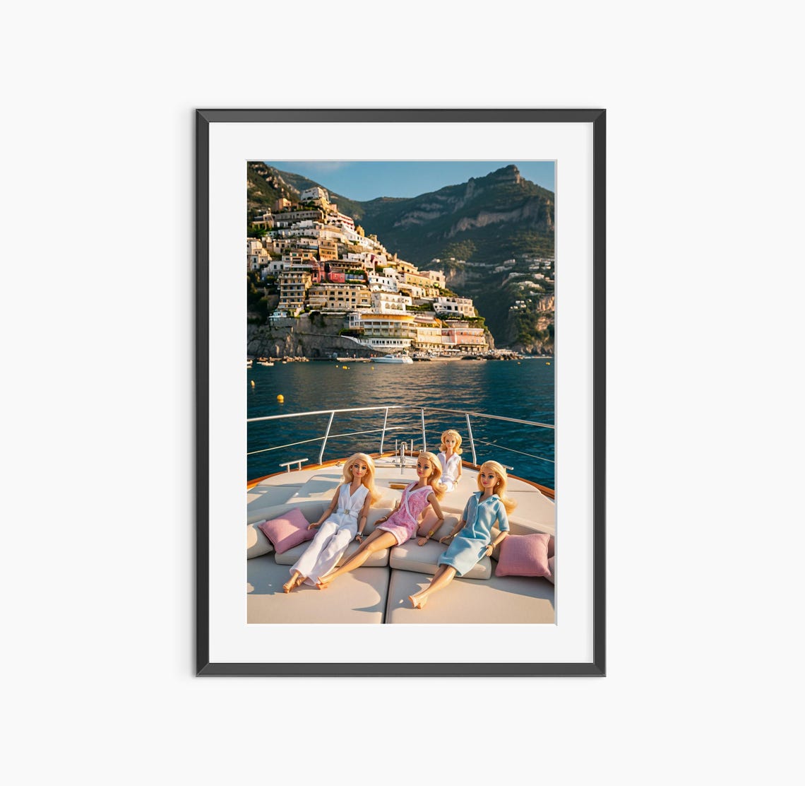 Yacht Day With Friends on Italian Coast Summer Sun Deck Party Poster
