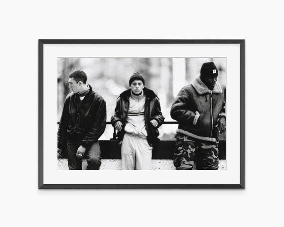 La Haine 1995 French Film Still Vinz Said Hubert Black White Poster