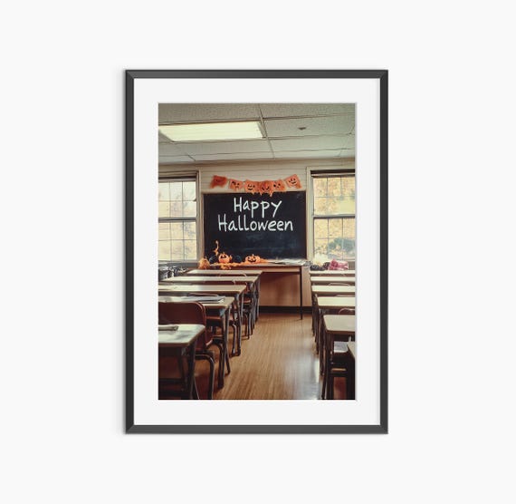 Happy Halloween Photography Prints Poster Retro Art Print Vintage Wall Museum Quality