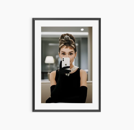 Audrey Hepburn Print Photography Prints Funny Wall Art Retro Poster Vintage Museum Grade