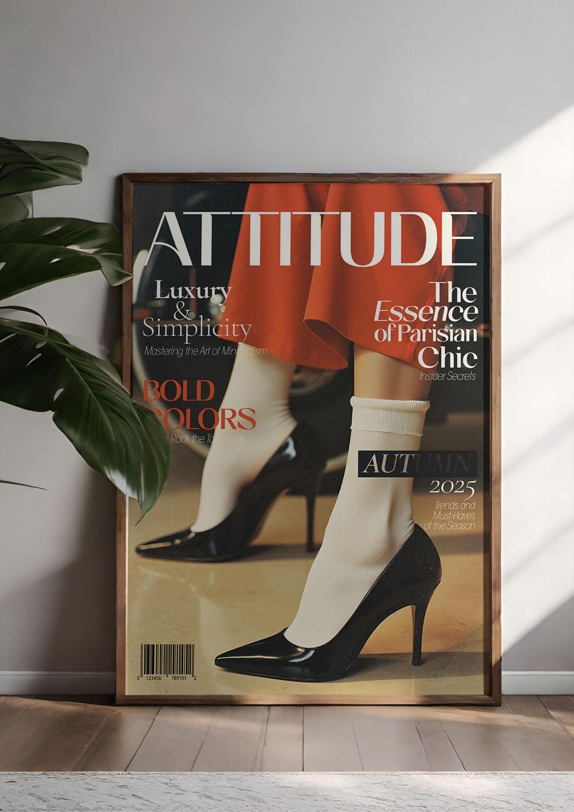 Attitude Minimalist Poster, Bold Typography