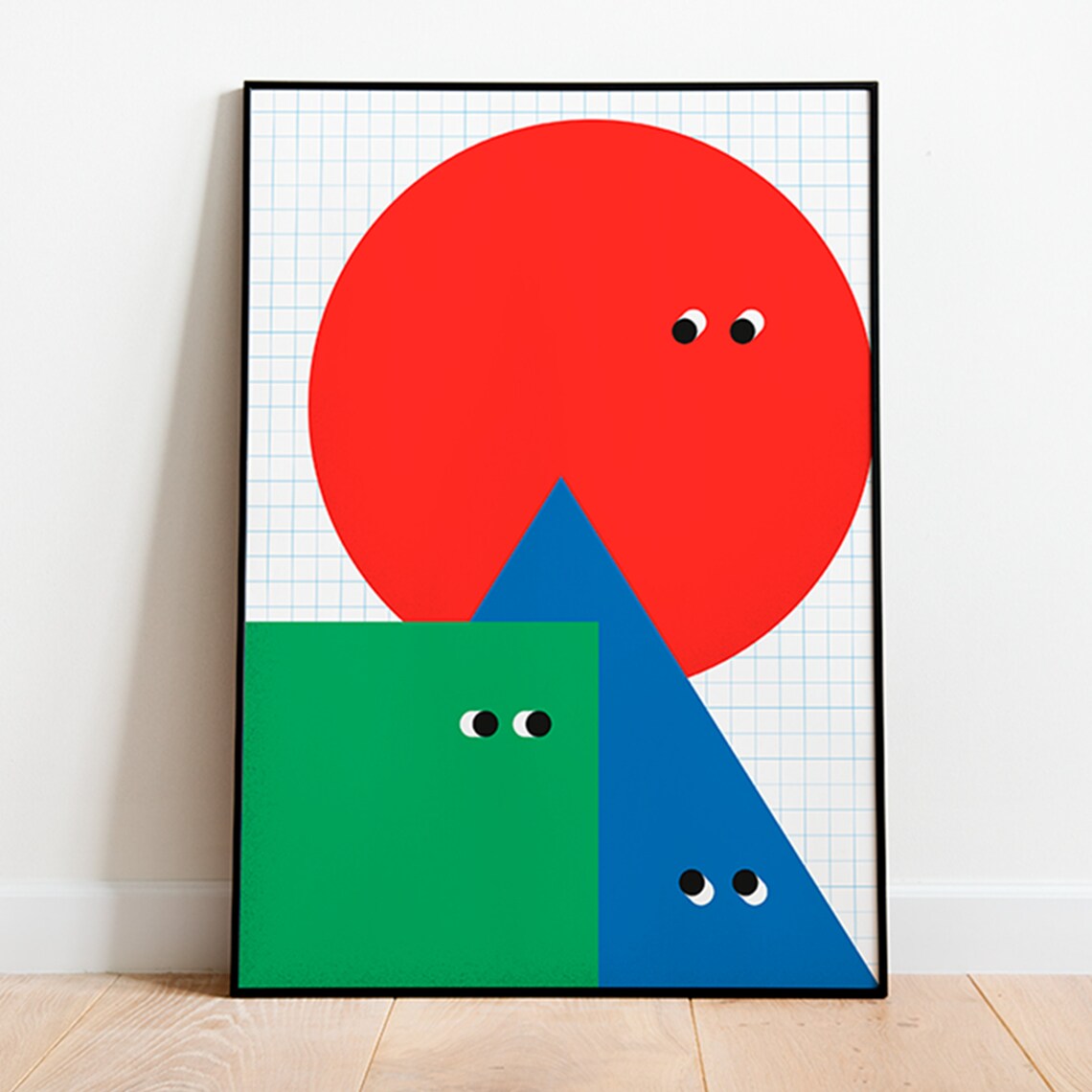 Circle Square Triangle, Playful Geometric Art