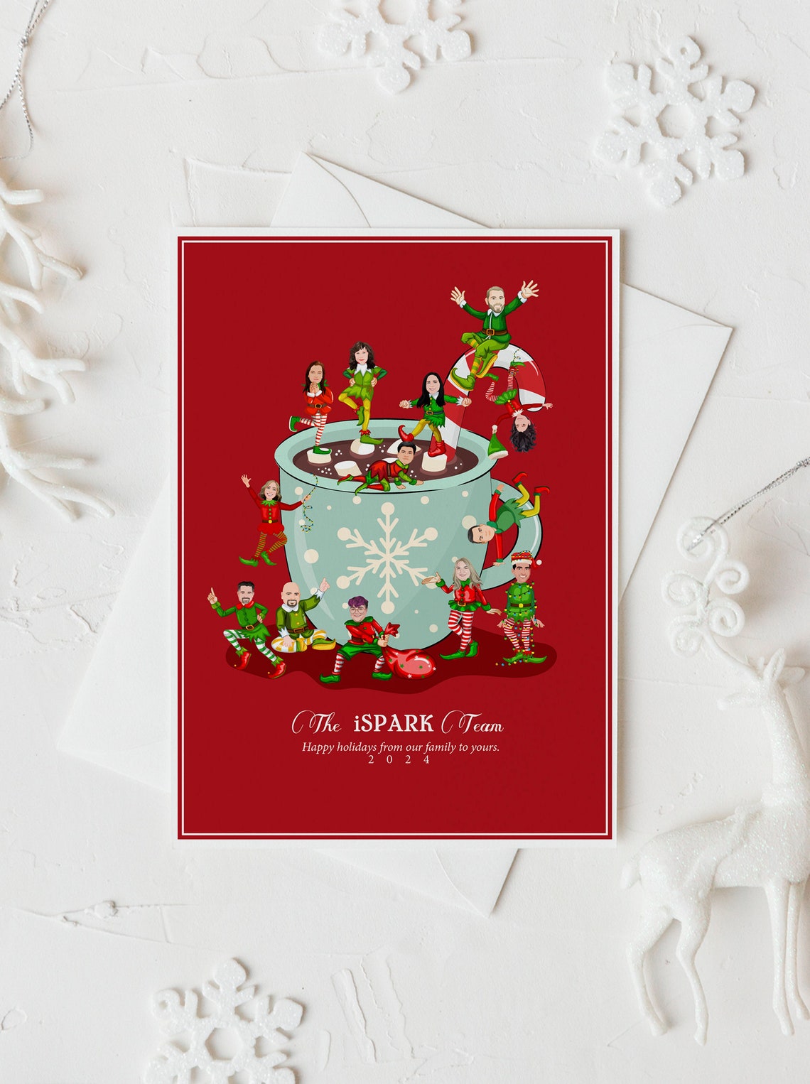 Corporate Holiday Cards Custom Company Christmas Card Personalized Christmas Cards Holiday Card Company Business Office Small Business - Image 3