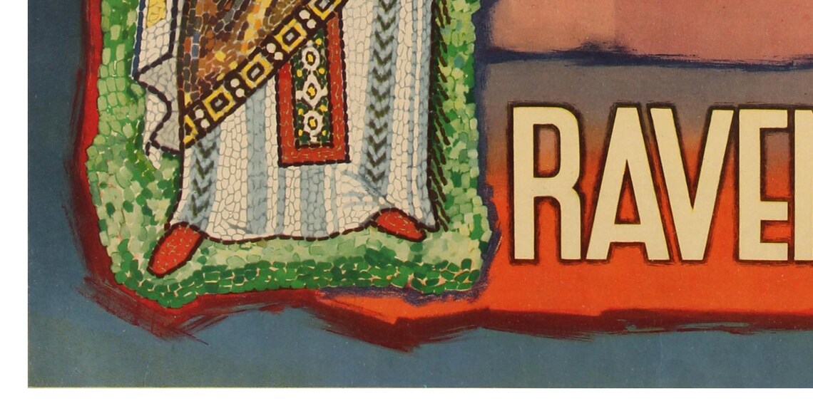 Ravenna Italy Byzantine Mosaic Saint Towers Vintage Travel Poster - Image 2