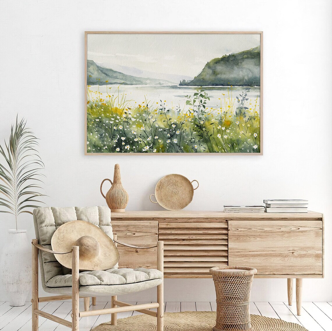 Hood River Watercolor Art Print, Columbia Gorge - Image 3