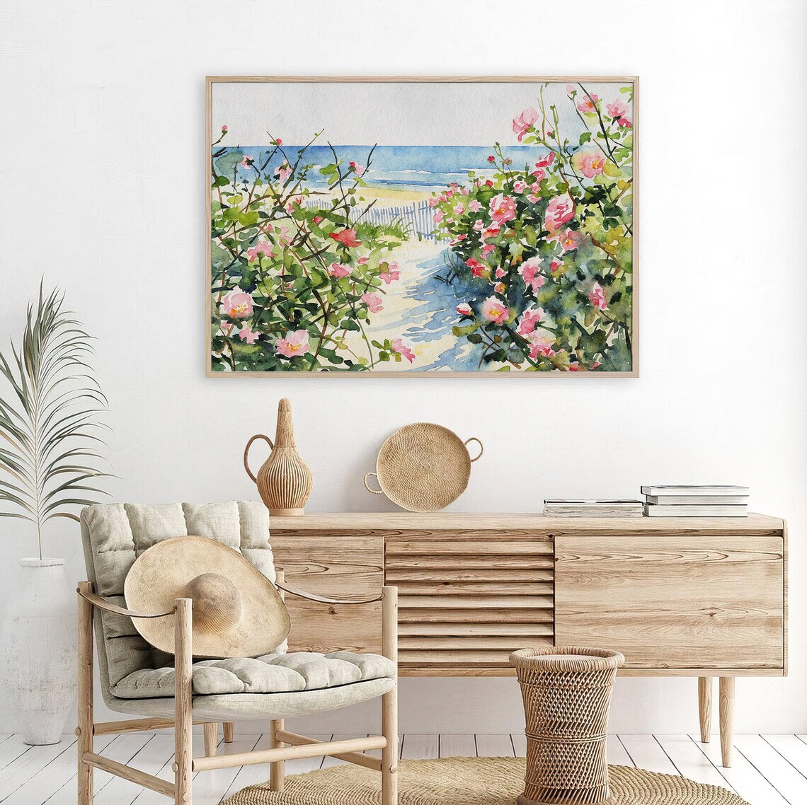 Cape Cod Watercolor Landscape, Beach Scene Art Print - Image 4