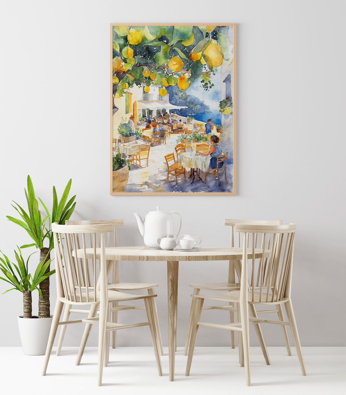 Capri Watercolor Cityscape, Italian Travel Art Print - Image 3