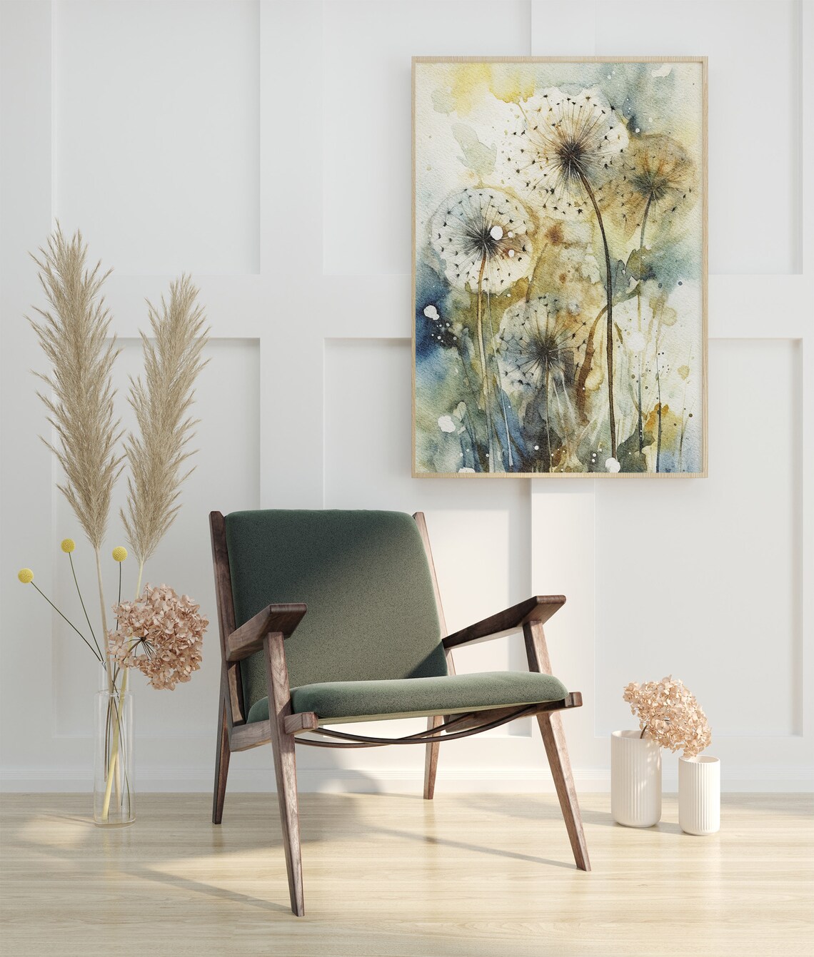 Dandelion Watercolor Art Print, Botanical Poster - Image 4