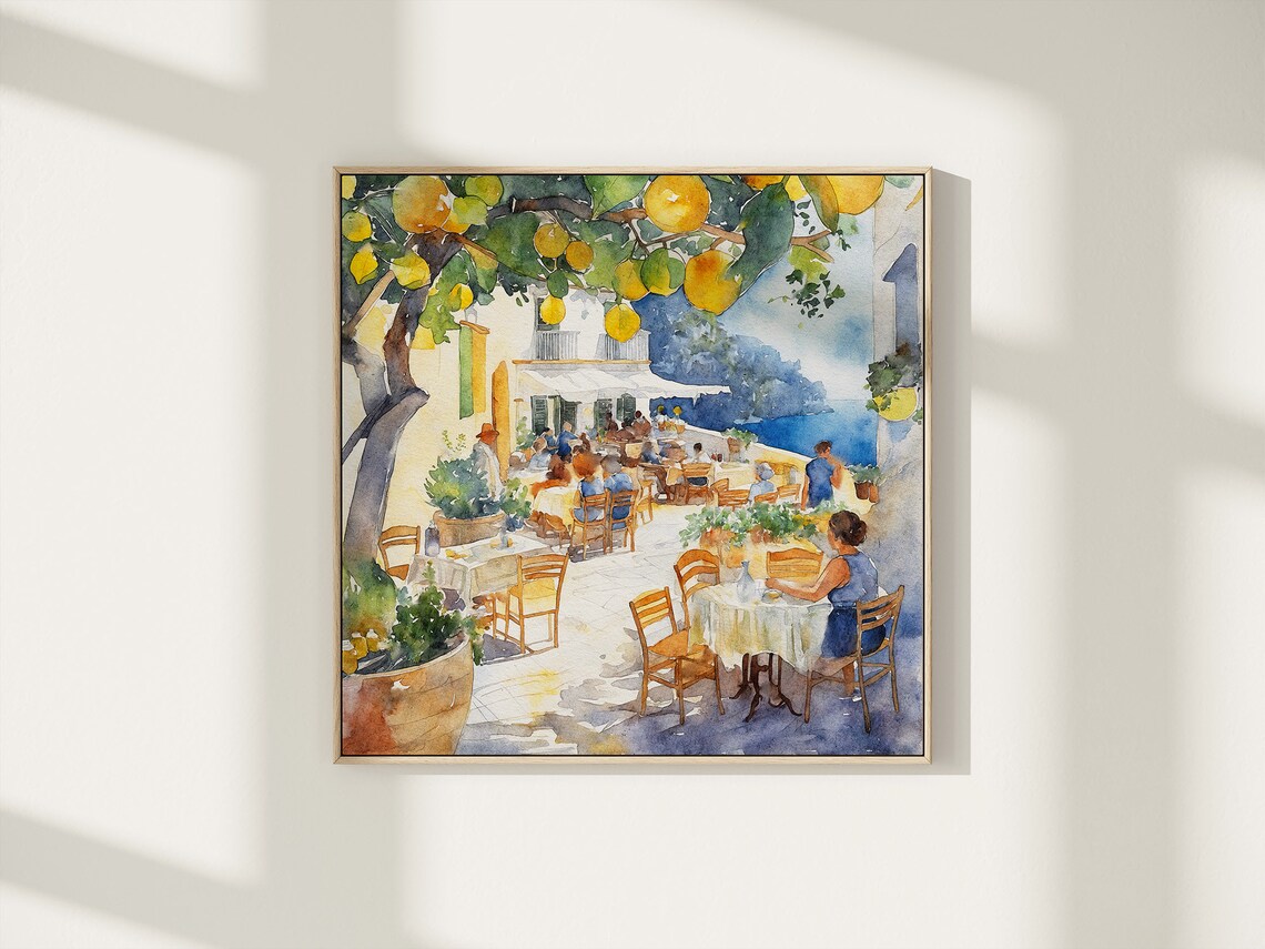 Capri Watercolor Cityscape, Italian Travel Art Print - Image 2