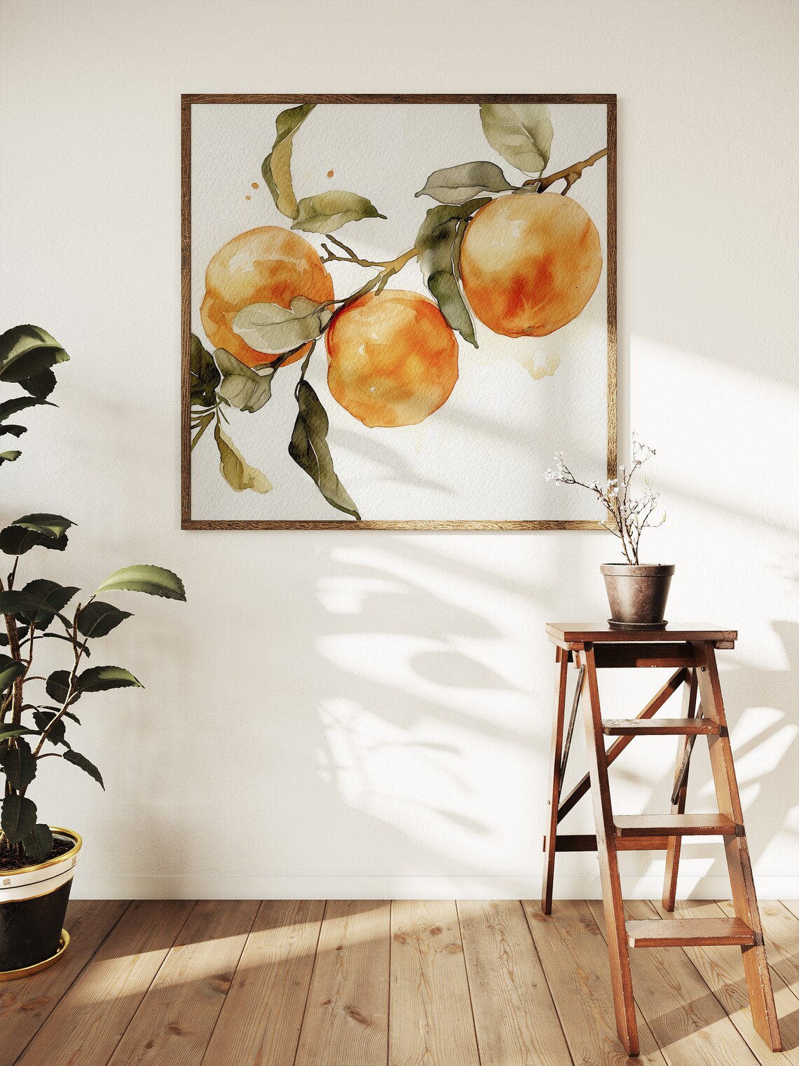 Orange Tree Watercolor Art Print, Botanical Kitchen Decor - Image 5