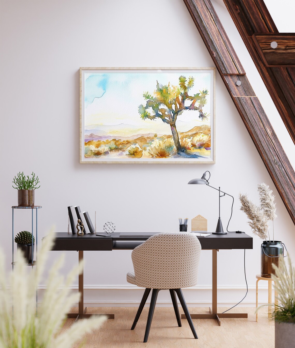 Joshua Tree Watercolor Art Print, Southwest Landscape - Image 4