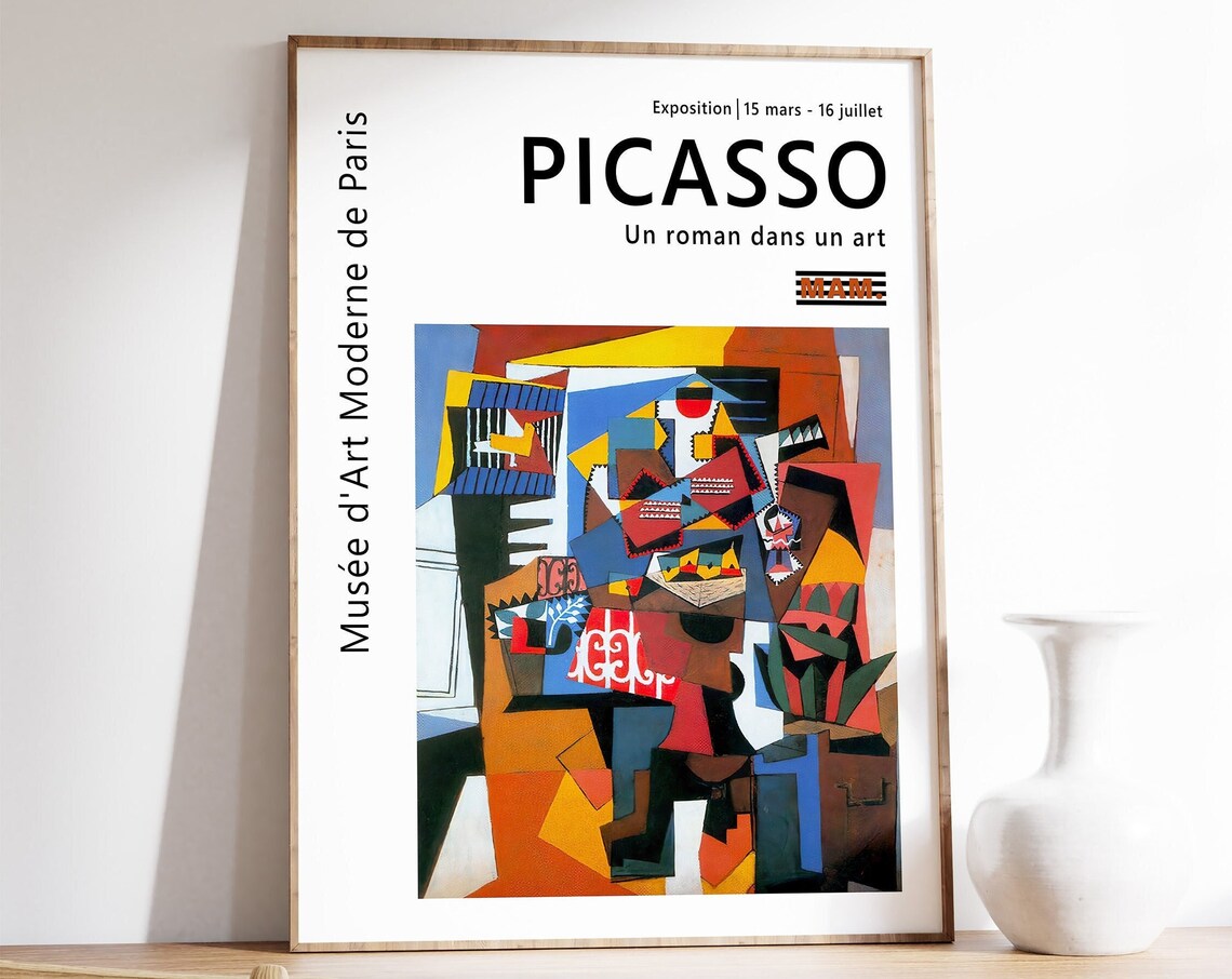 Picasso Exhibition Poster, Cubism Art Print