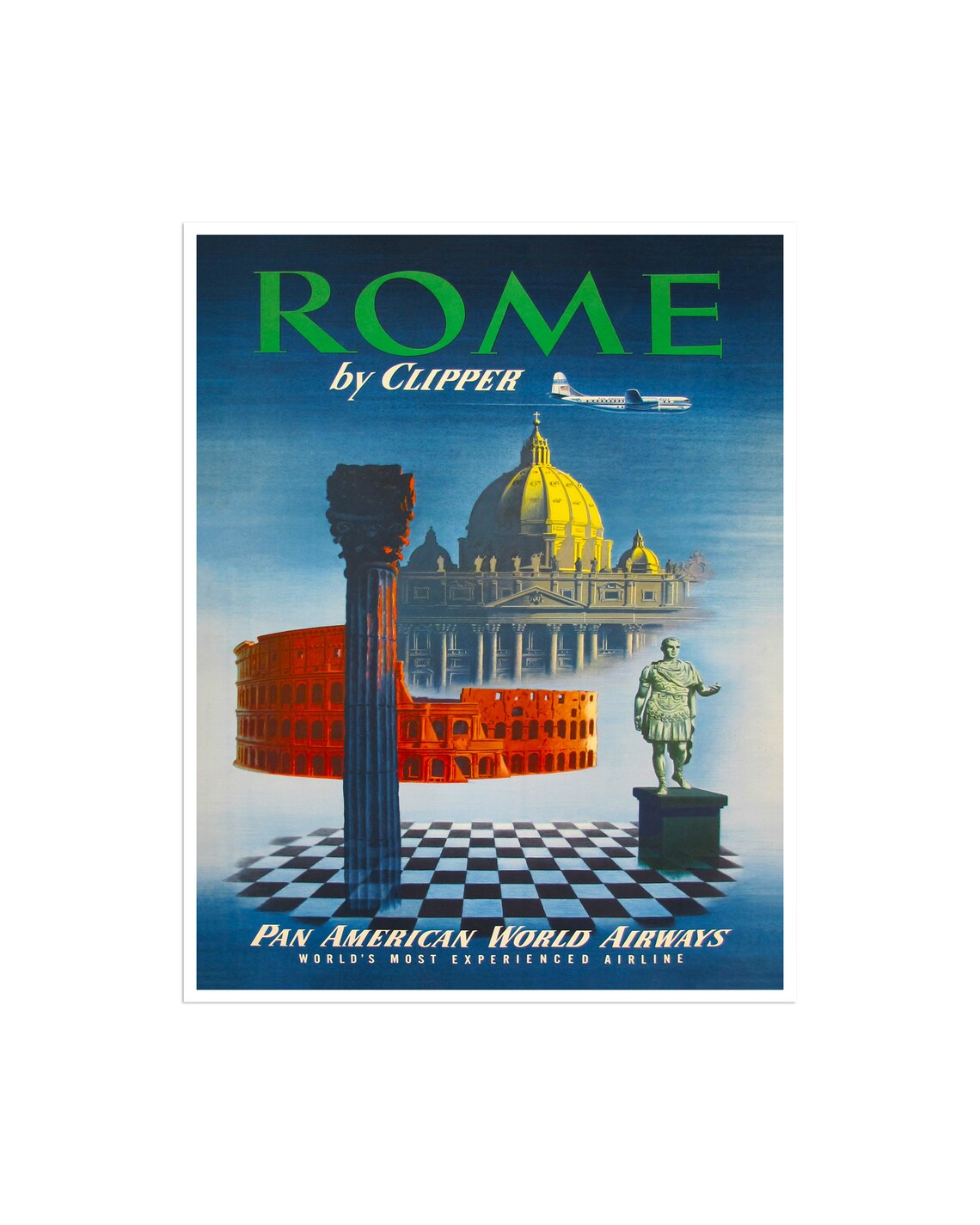 Rome Travel Poster, Italian Art Print