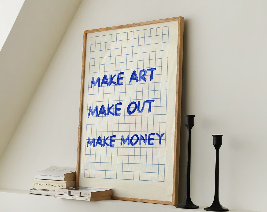 Make Art Typography Print, Motivational Quote Decor