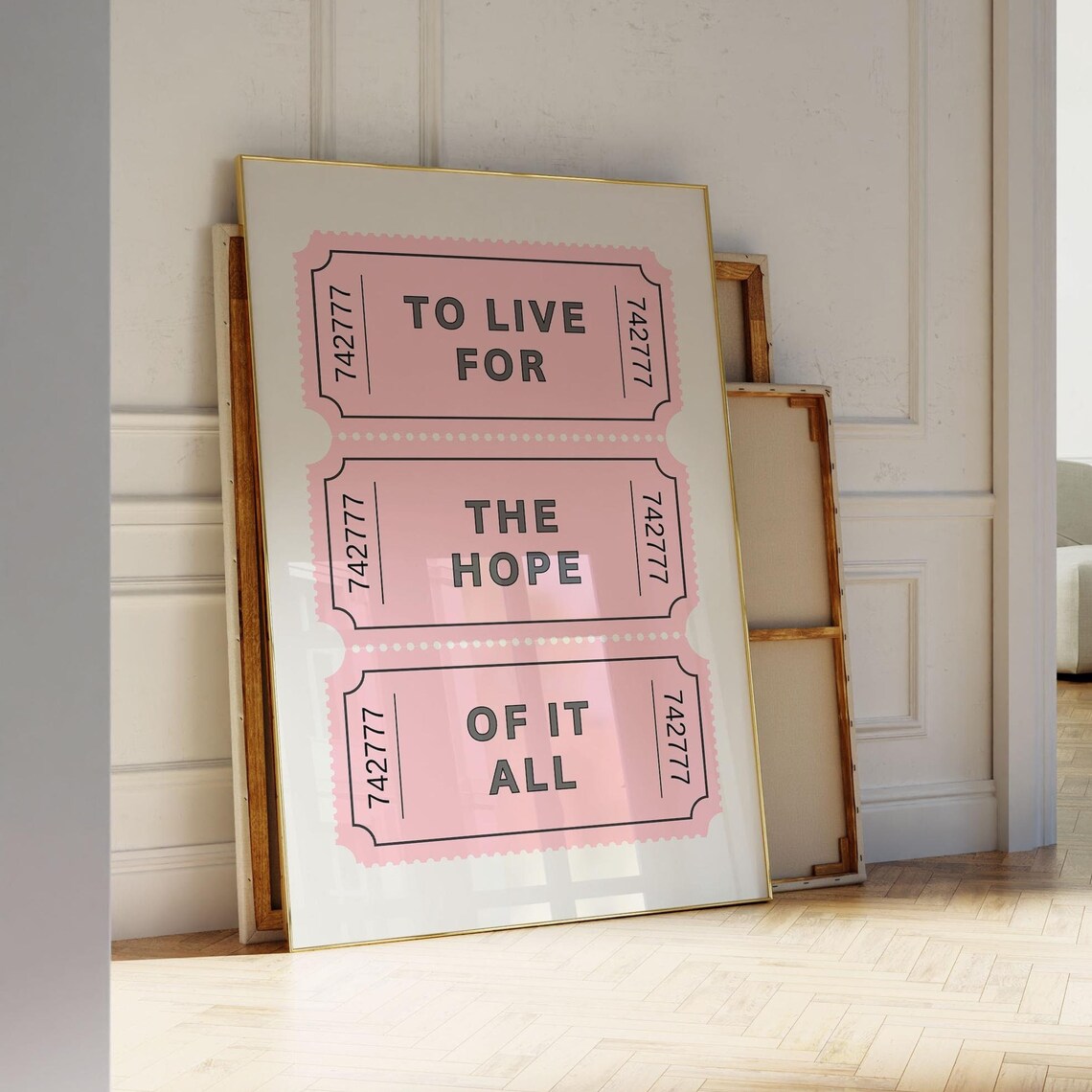 To Live For The Hope Of It All Pink Ticket Stub Taylor Swift Poster