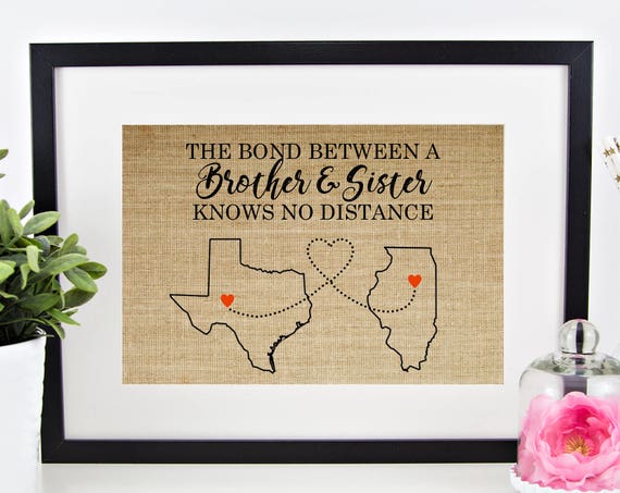 Brother Gift From Sister Gift From Brother Sister Gift Personalized Gift For Men Sibling Gifts For Brother Long Distance Relationship Family