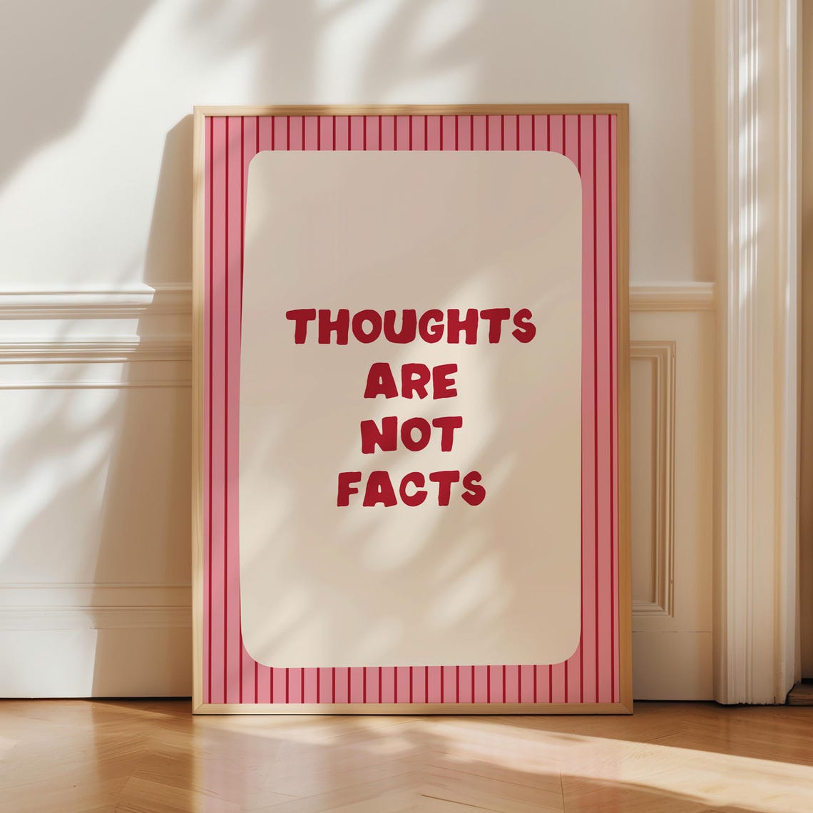 Thoughts Are Not Facts, Psychology Quote Art Print