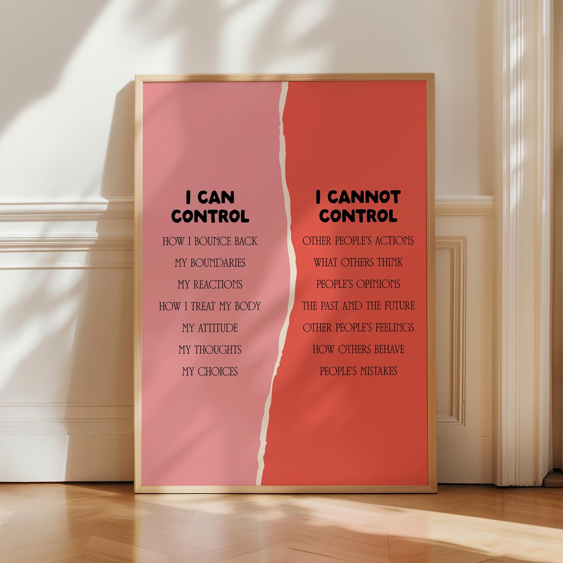 What I Can And Cannot Control, Therapy Office Decor
