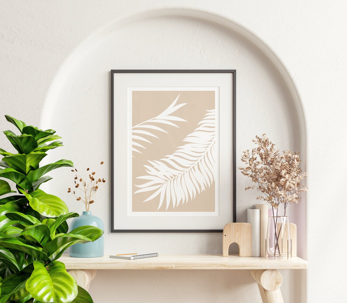 Boho Botanical Print, Tropical Palm Leaf Art - Image 3