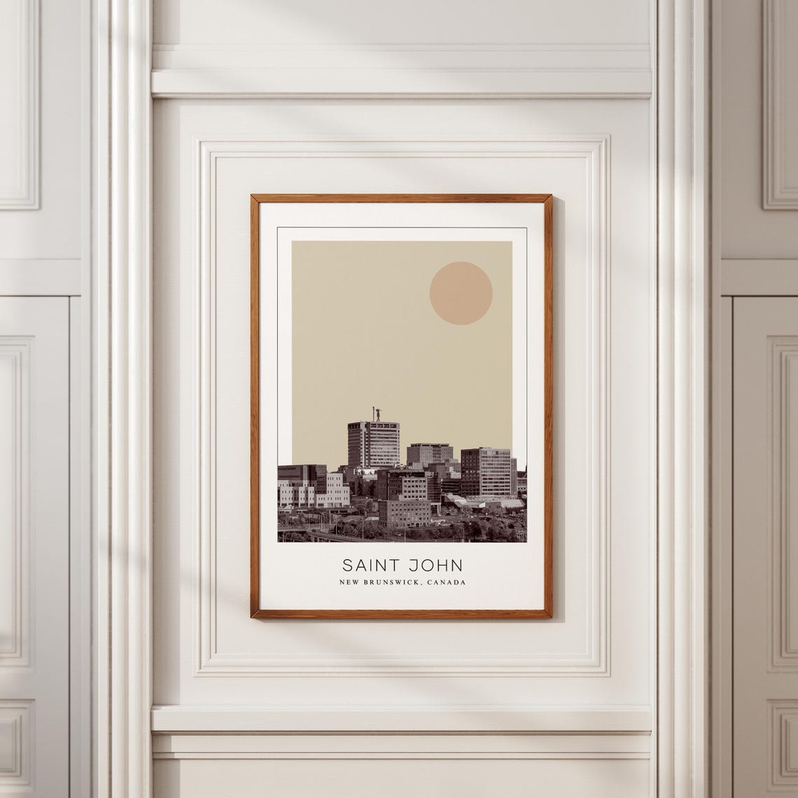 Saint John New Brunswick City Skyline Minimalist Travel Poster - Image 2