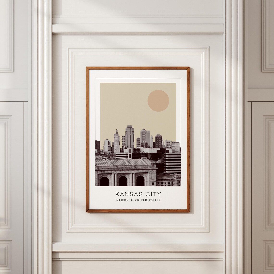 Kansas City Missouri Union Station Skyline Minimalist Travel Poster - Image 2