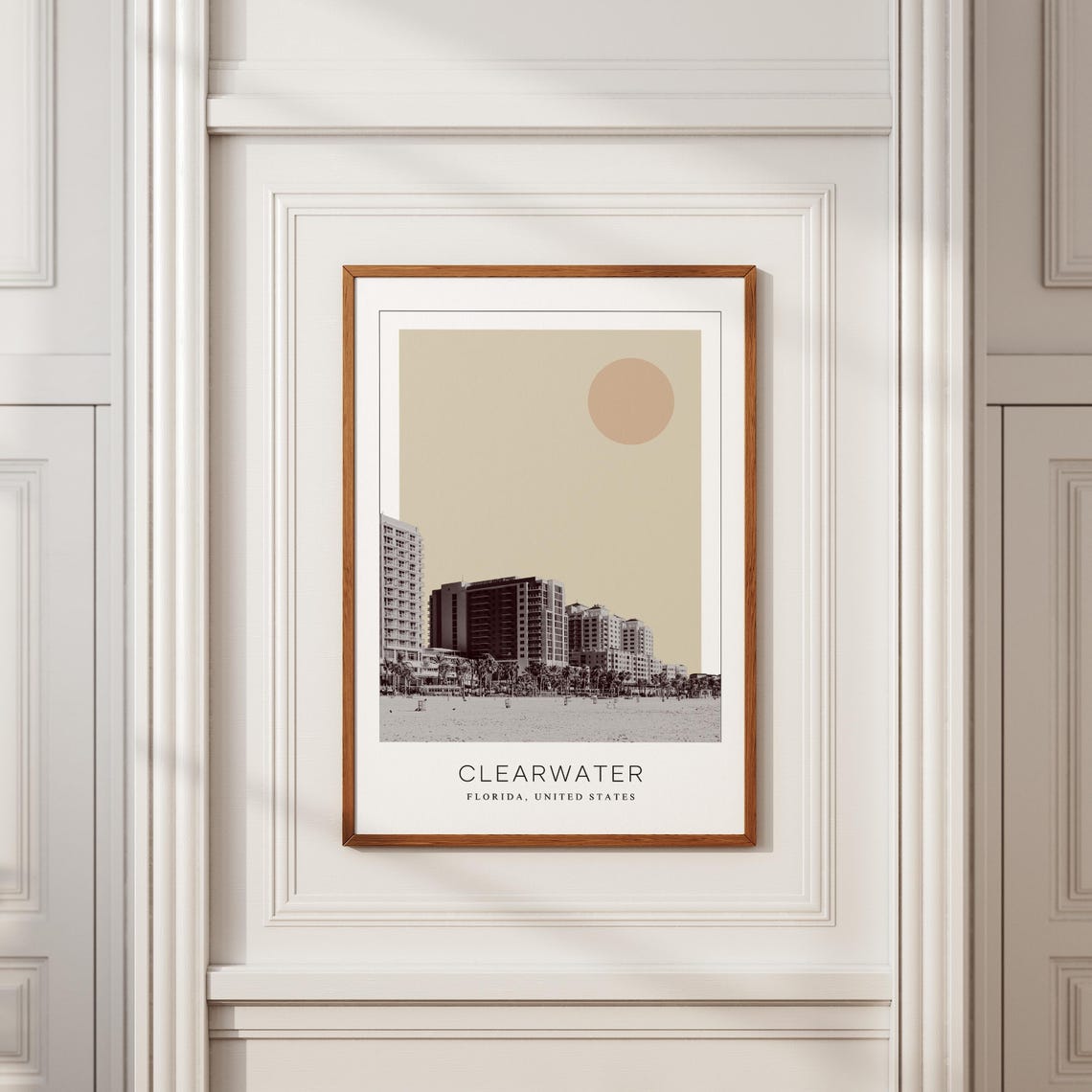 Clearwater Florida Beachfront Hotels Minimalist Travel Poster - Image 2