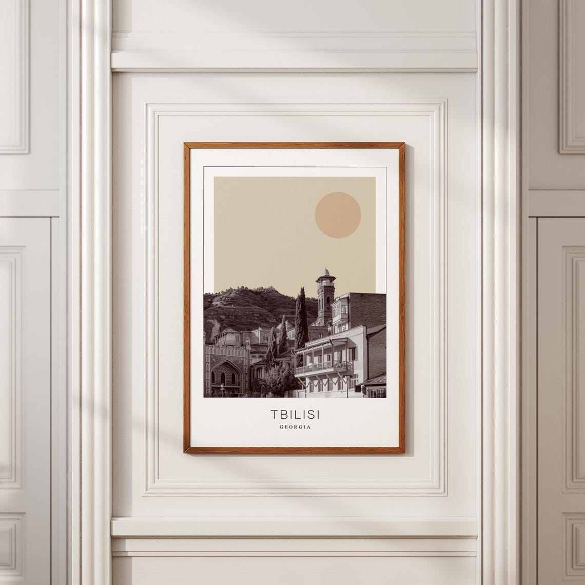Tbilisi Georgia Old Town Hillside View Minimalist Travel Poster - Image 2