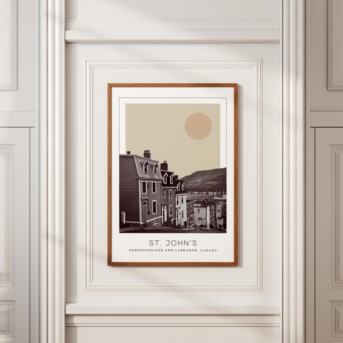 St. John's Newfoundland Harbor Row Houses Minimalist Travel Poster - Image 2