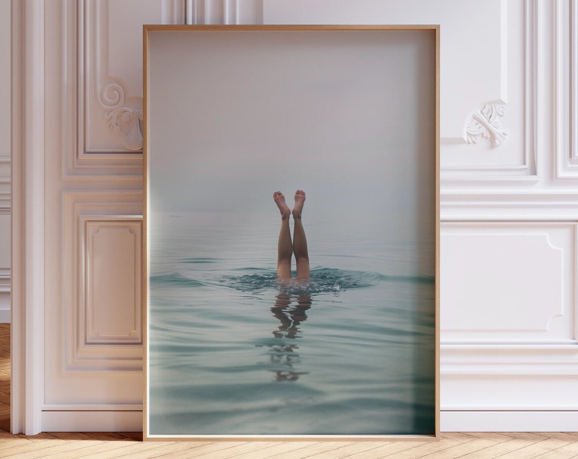 Ocean Poster Vintage Surf Summer Beachy Wall Art Print Beach