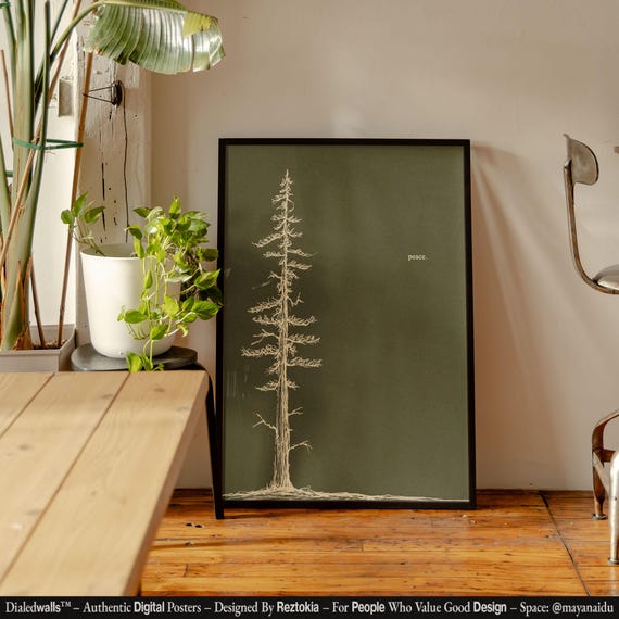 Pine Tree Wall Art Print Unique Wall Prints Minimalist Contemporary Wall Art Nature Poster Print Gift For Nature Lover