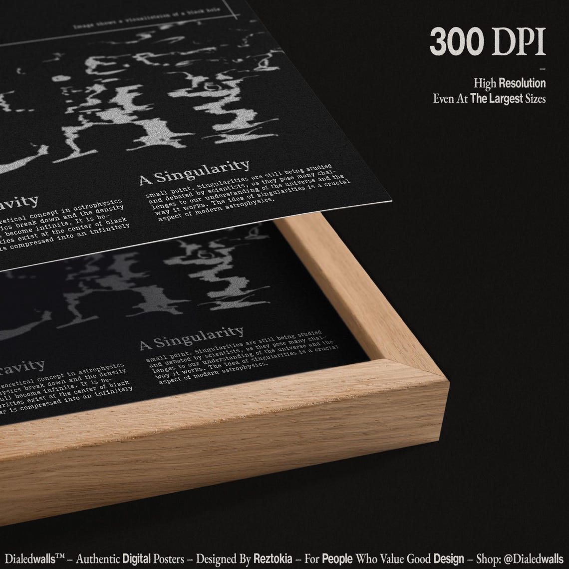 Decay Black Hole Infinite Gravity Space Typography Science Poster - Image 3