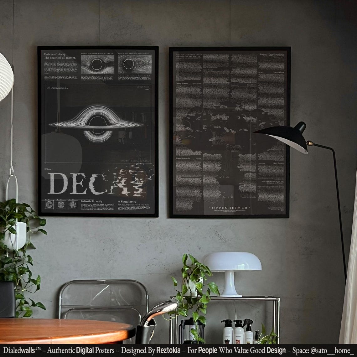 Decay Black Hole Infinite Gravity Space Typography Science Poster - Image 4