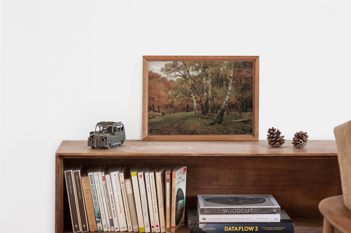 Vintage Fall Landscape Art Print, Antique Autumn - Image 2