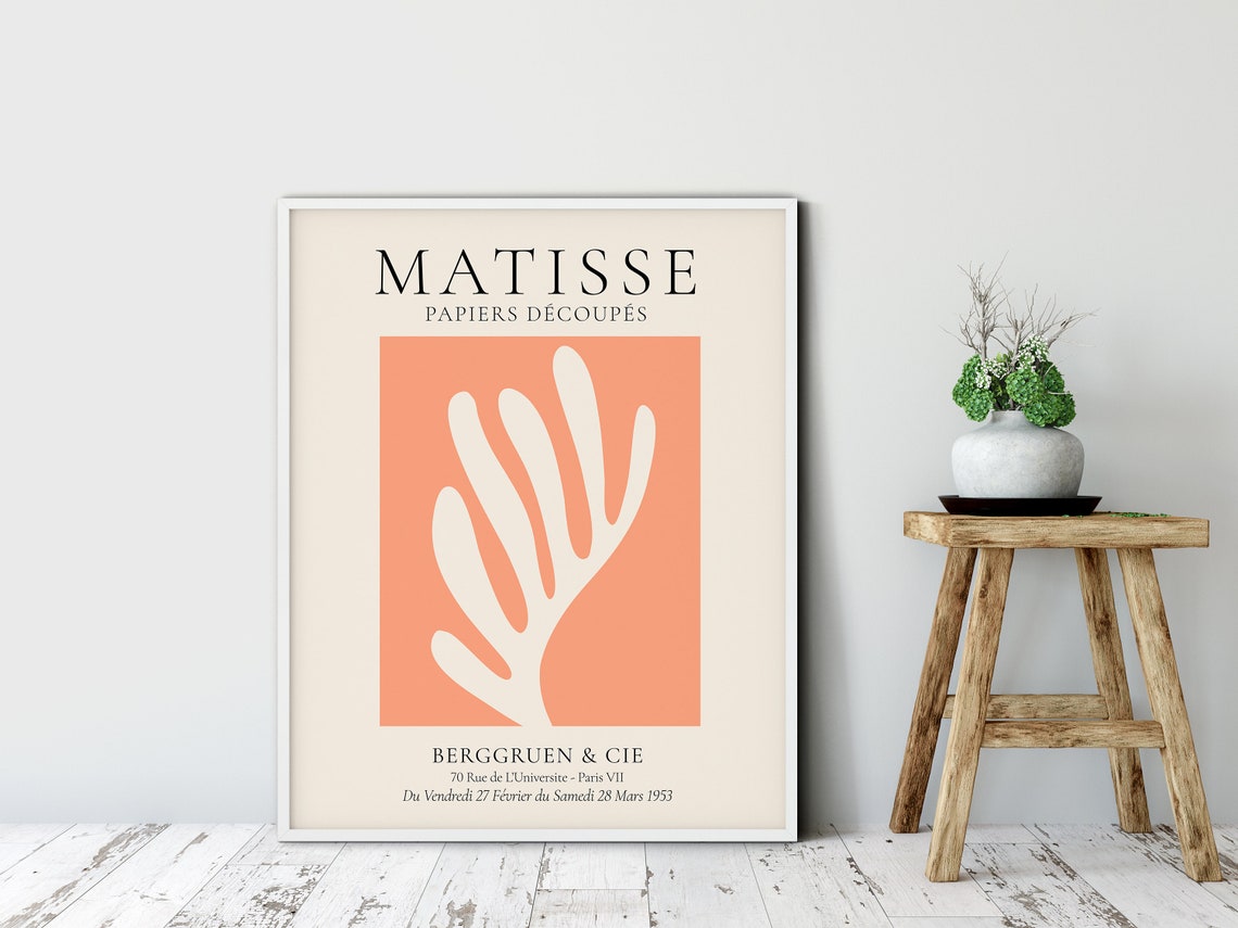 Matisse Papiers Decoupes Orange White Coral Cutout Exhibition Poster - Image 3